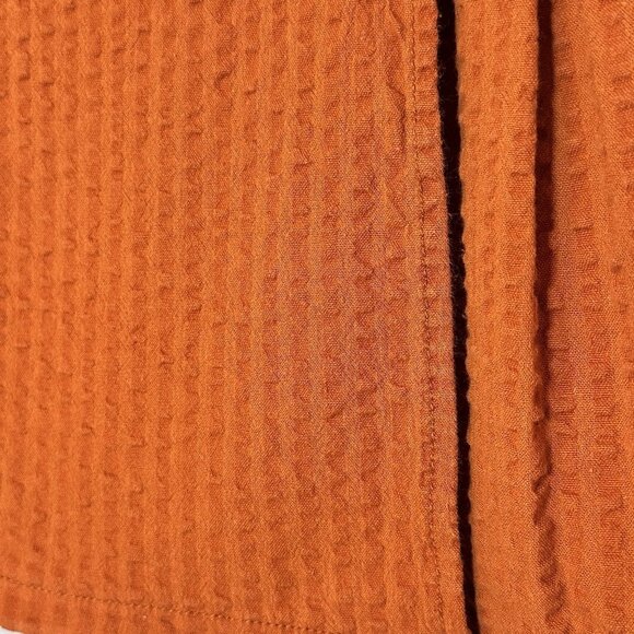 Urban Outfitters Orange Gingham Wrap Pleated Mini Skirt Women's Small-Petite - Picture 7 of 15